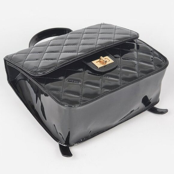 Quilted Enamel Backpack - Picture 5 of 9